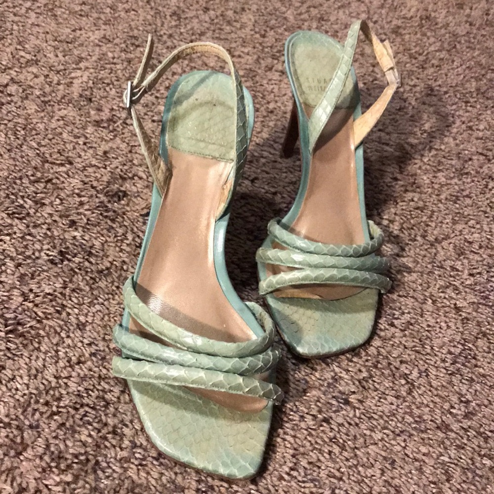 Stuart Weitzman Mint Green Strappy Heels